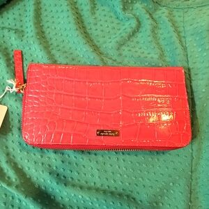 Kate Spade Patent Leather Croc wallet